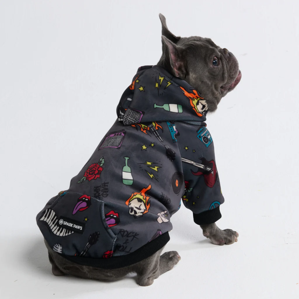 Rock and Roll Honden-Hoodie