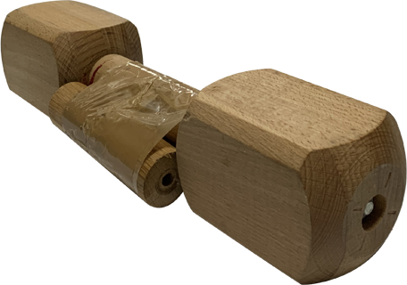 Apporteerblok 1000gr hard hout, vierkant