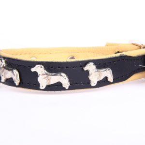 Leren halsband Teckel