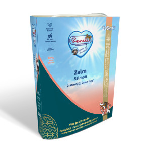 Renske Graanvrij vers gestoomd zalm hypoallergeen natvoer hond (kuip) 2 trays (20 x 395 g)