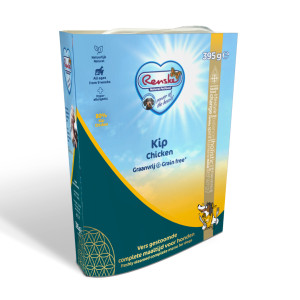 Renske Graanvrij vers gestoomd kip hypoallergeen natvoer hond (kuip) 1 tray (10 x 395 g)